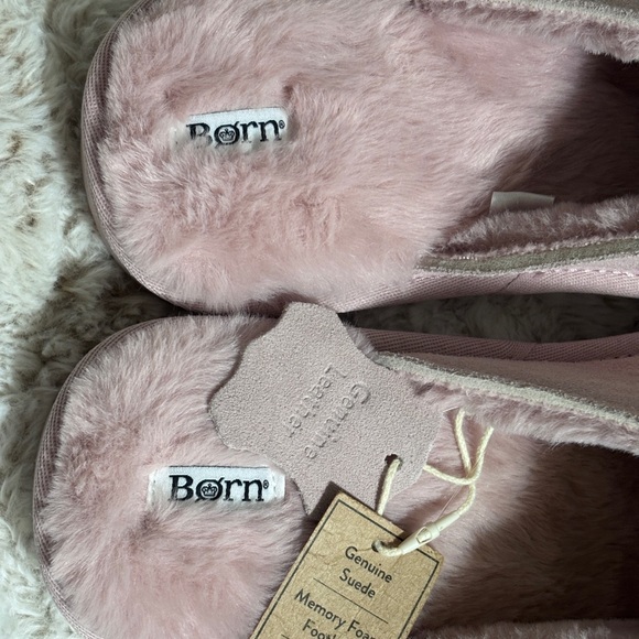 Born Mauve Suede Women's Slippers Genuine Leather Sz10 - Picture 2 of 3